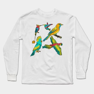 Exotic bird Colorful Long Sleeve T-Shirt